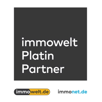 Logo von immowelt als Platin Partner mit den Webseiten immowelt.de und immonet.de.